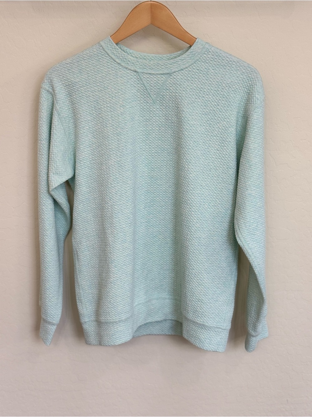 Lululemon All Yours Crew Sweatshirt Heathered Mint Green Textured Size 4